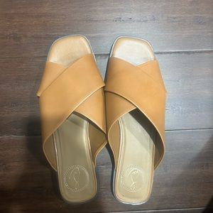 Brown flat sandals
